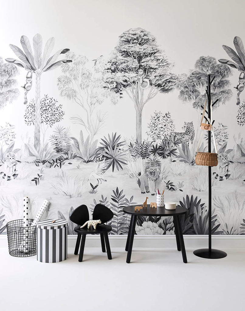 Sian Zeng Jungle Wallpaper Grey