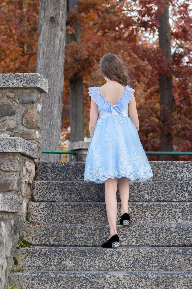 ice blue sparkly dress