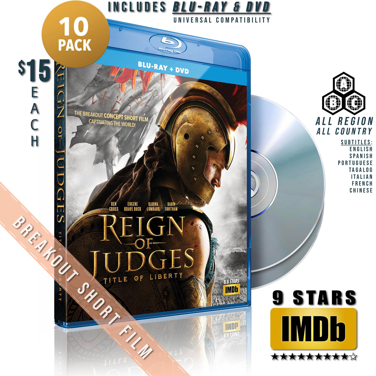 Årligt fumle Stædig BLU-RAY + DVD (10-PACK) - NORMALLY $210!! – Reign of Judges Movie, LLC /  Great Scott Entertainment