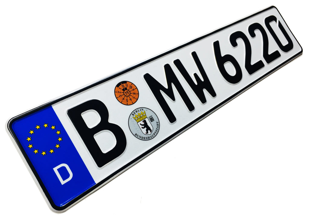 European German License Plate compatible with BMW – ZPlates.com