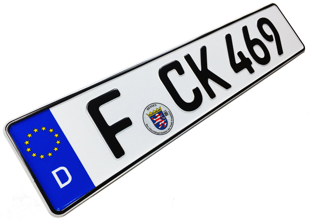 European German License Plate - Frankfurt – 0