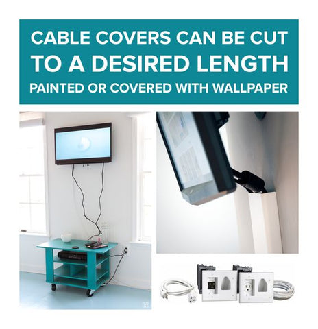 Covering cables using Wall Mounts and cable duct