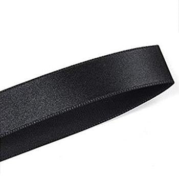 black and white satin ribbon