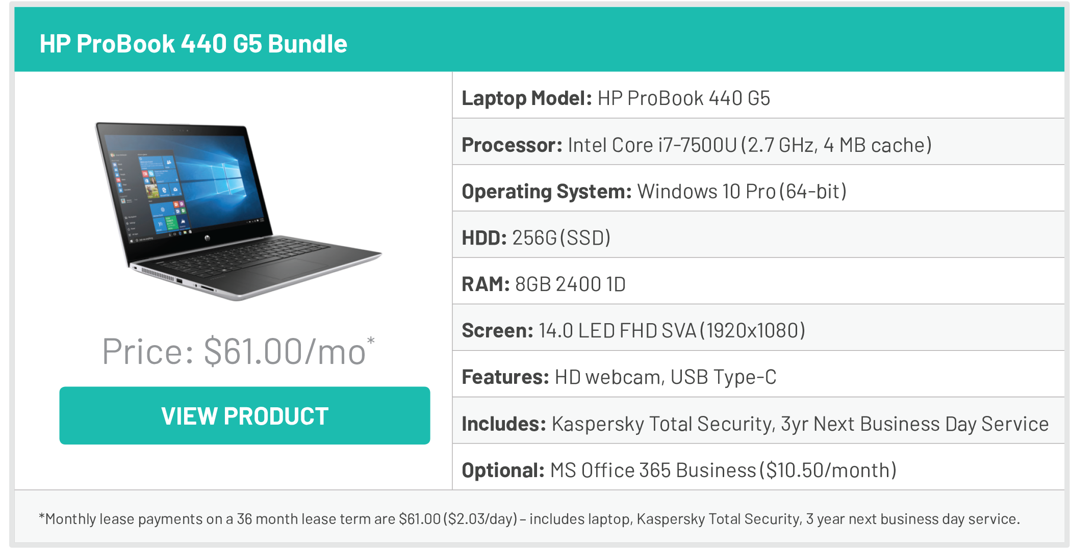HP ProBook 440 G5 Bundle