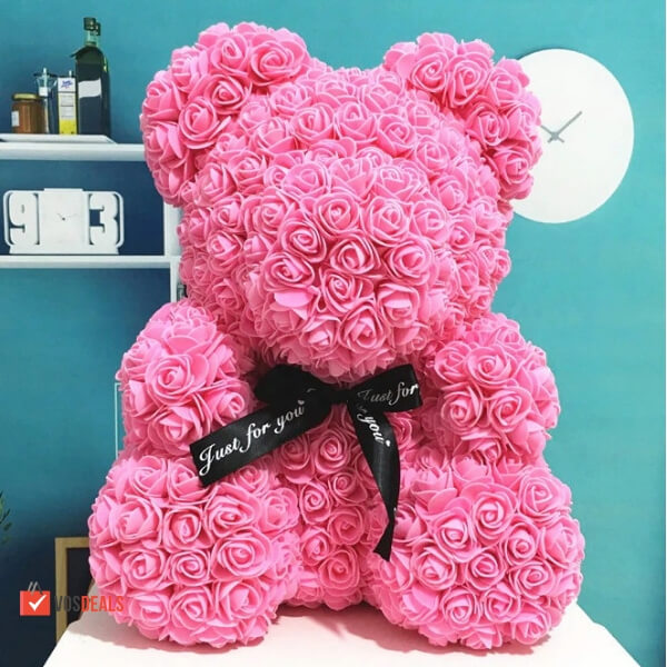 nounours de rose