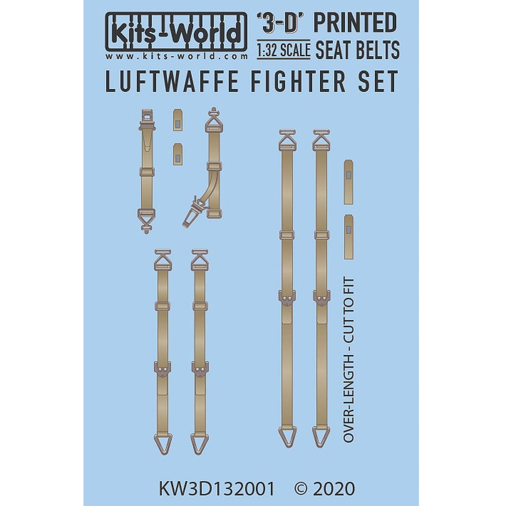 Kits World Decals 1/32 3D SEAT BELT SET for German Luftwaffe WWII Aircraft