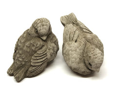 Small cast concrete sparrows/birds for sale on our website.