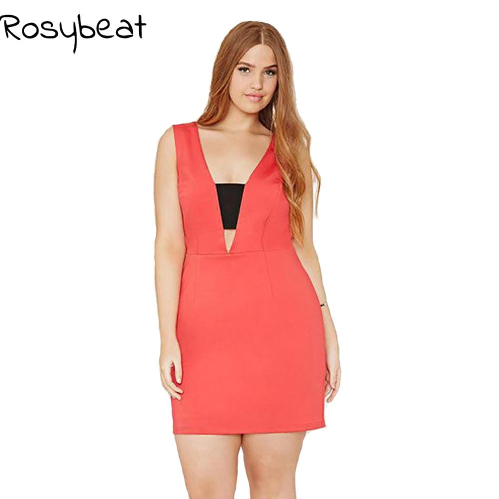 red summer party dress
