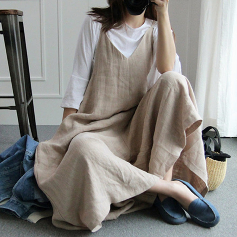 linen jumpsuit wide leg