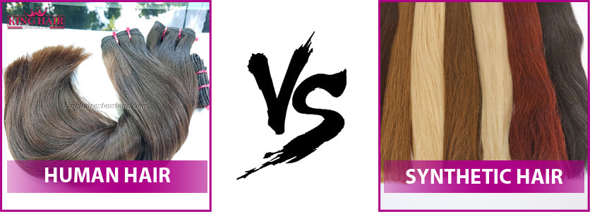 Human hair extensions vs Synthetic hair extensions