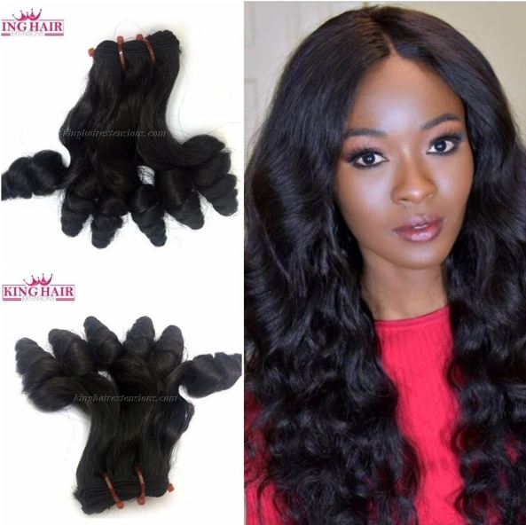 Using 18 inch SUPER DOUBLE VIETNAMESE HAIR FUNMI CURLY SF7 to look beautiful like her