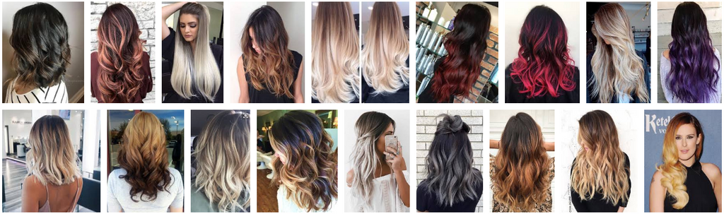 Many kind of ombre color hair
