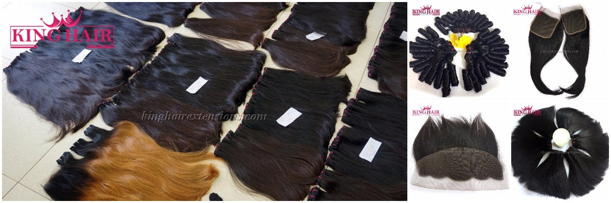 Many kinds of hair extensions and colors you can choose when coming to King Hair Extensions