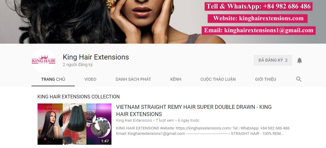 King Hair Extensions youtube channel