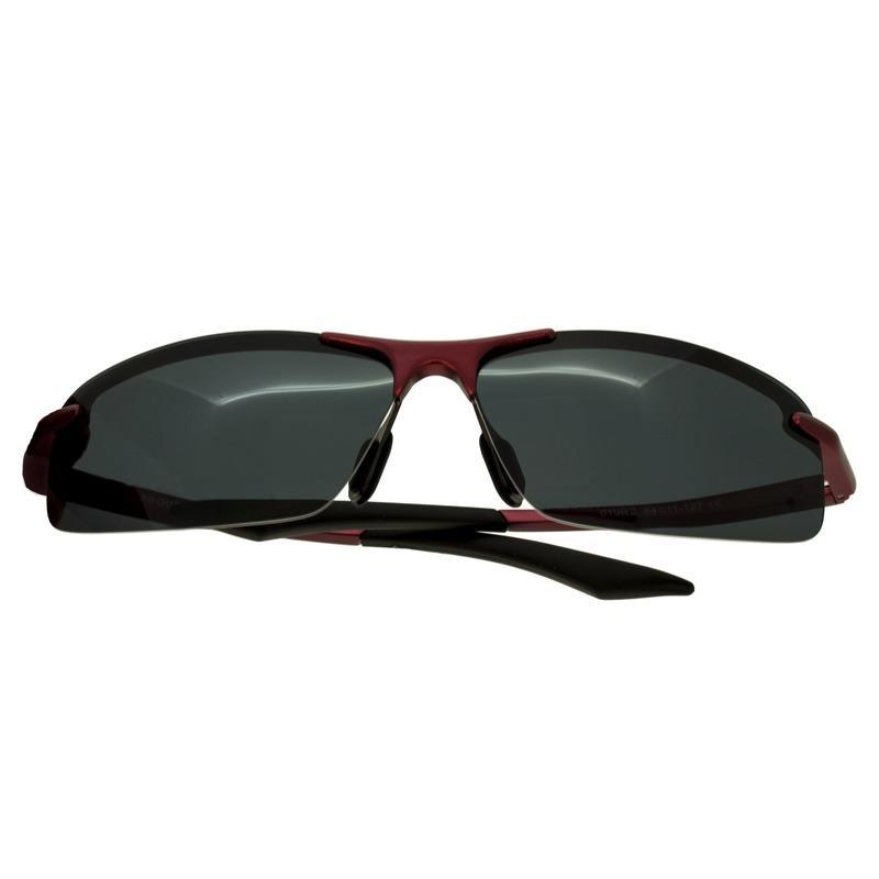 Breed Lynx Red Aluminum Polarized Black Lens Men's Sunglasses 015RD 