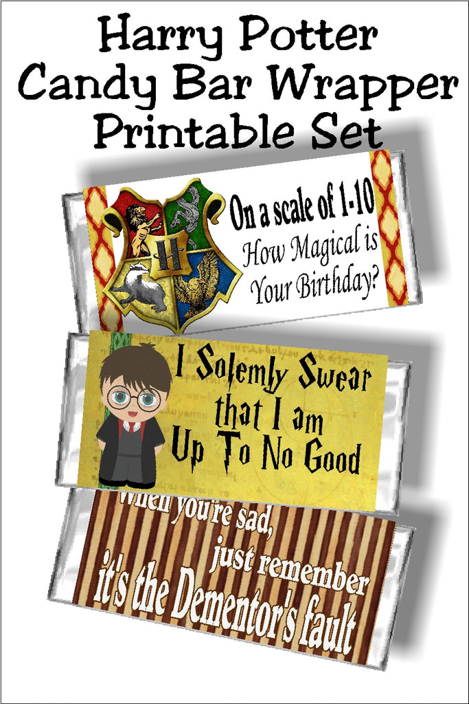 Harry Potter Candy Bar Wrapper Printable Set – DIY Party Mom
