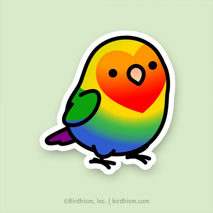 Pride Lovebird Stickers Birdhism 