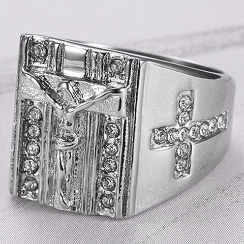 Image of Sacrifice Christian Cross Ring