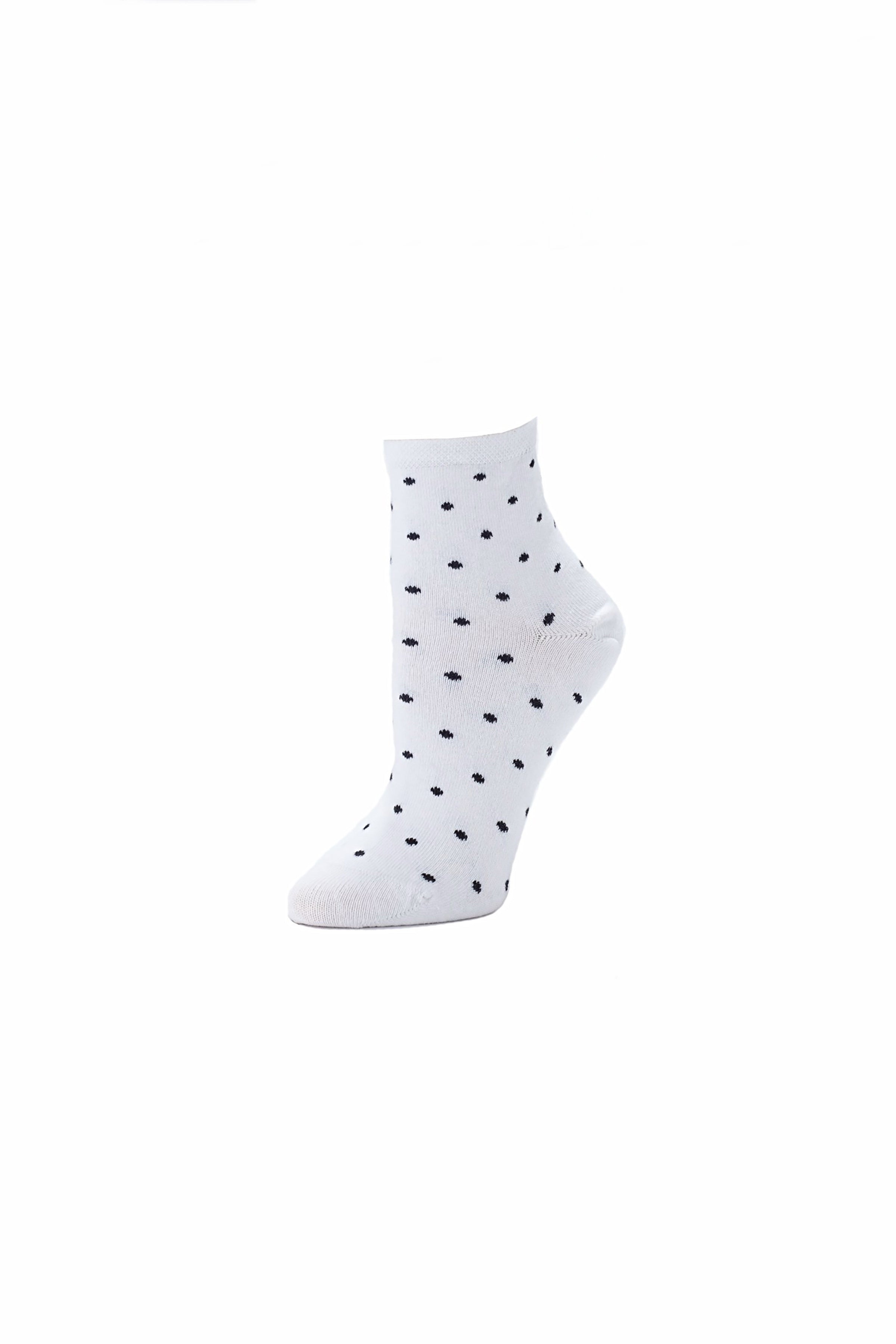 Polka Dot Anklet- White/Black