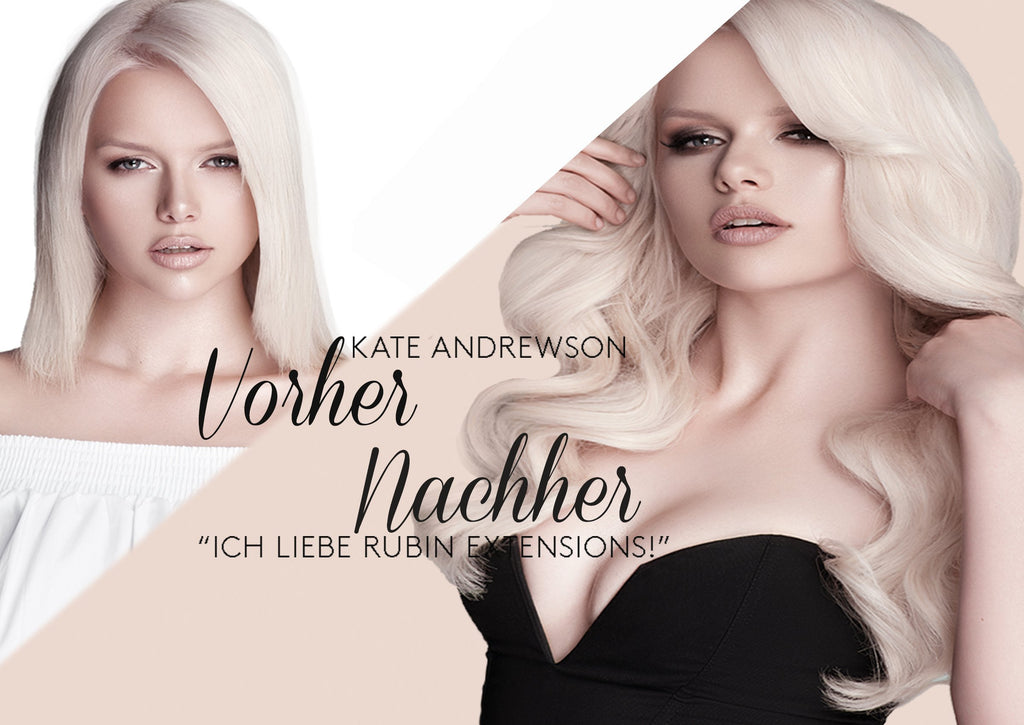 Vorher Nachher Extensions Echthaar Rubin Extensions