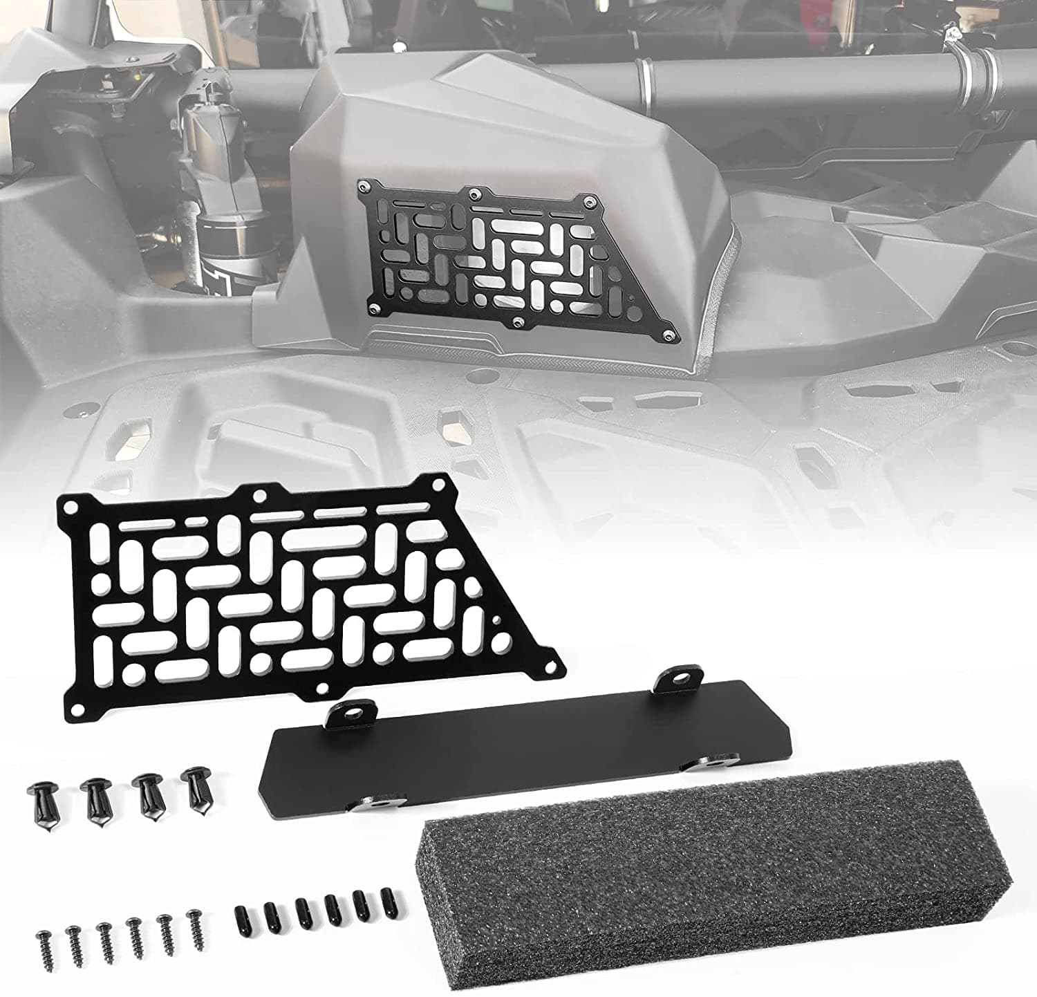 Noise Reduction Kit with Foam Air Clutch Intake Relocation Set Compatible with 2017 2018 2019 2020 2021 2022 Can-Am Maverick X3 MAX 4x4 Turbo R XRC DS DPS 