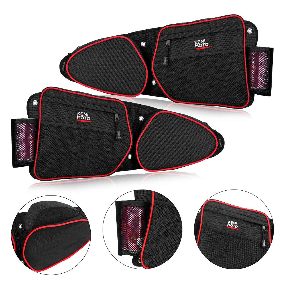 Center Seat Storage Bag Kit Compatible with 2014-2019 RZR XP 1000 Turbo Sclvdi UTV RZR Side Door Bags 