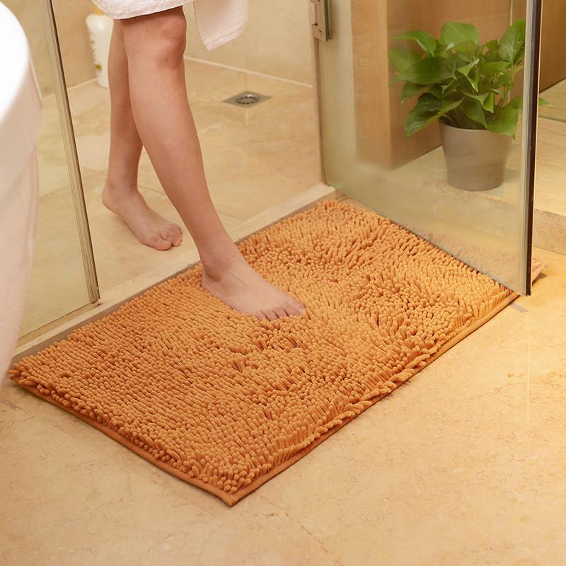 Soft Microfiber Shaggy Non-Slip Absorbent Bath Mats Bathroom Shower Rugs Carpet