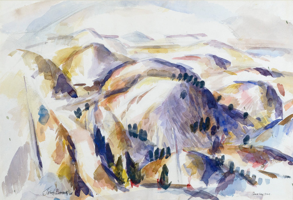 Grand Ridge Road, 1961, Watercolour on Paper, 38 x 50 cm, Geelong Art Gallery, Victoria, Awarded the F E Richardson Prize, 1961
