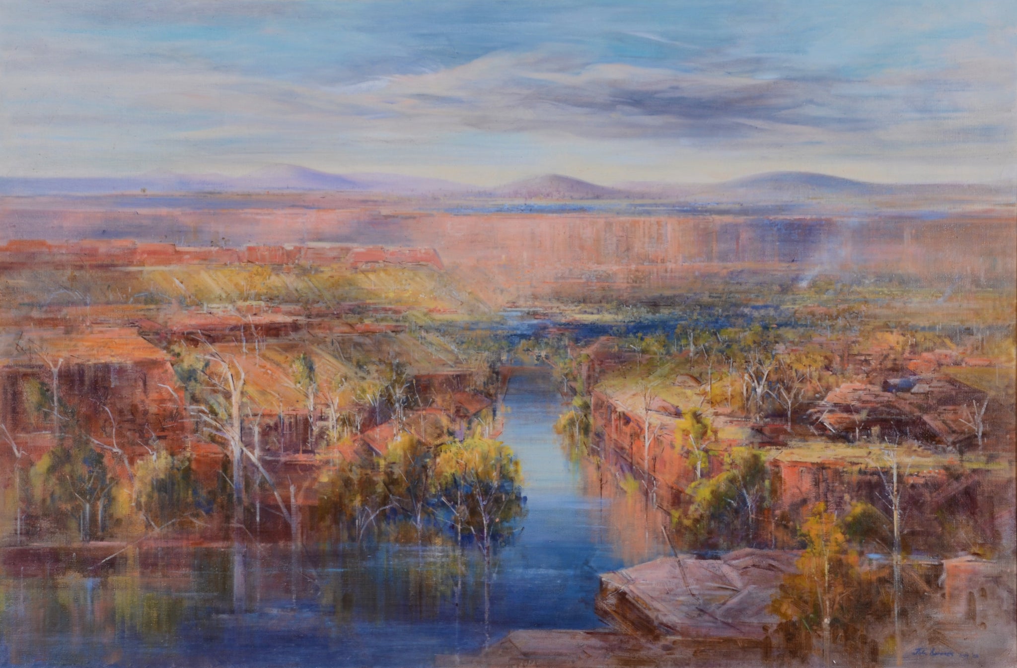 Gorge, Hammersley Ranges, 2008, Oil on Canvas, 122 x 183 cm