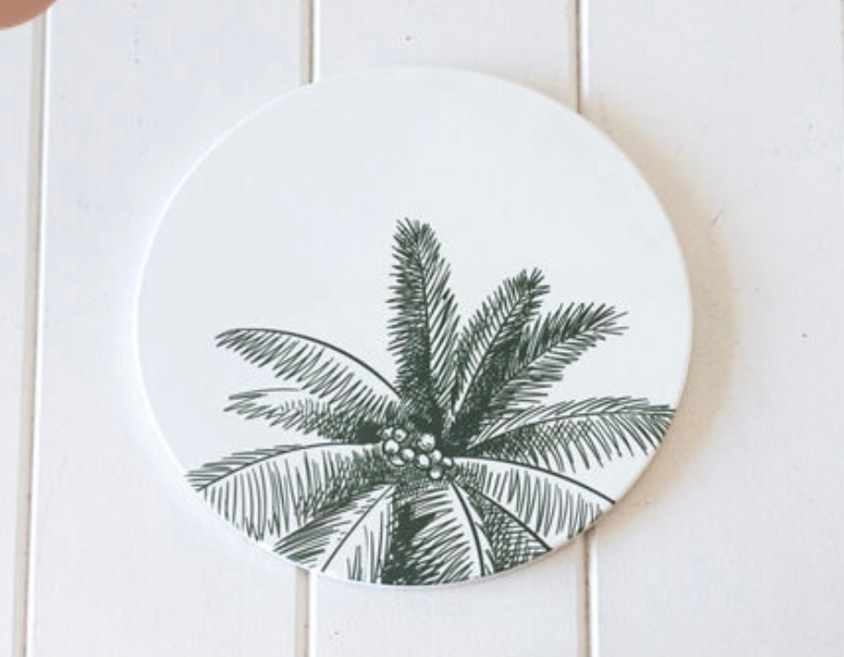Trivet- Green Coco Palm - 20x20