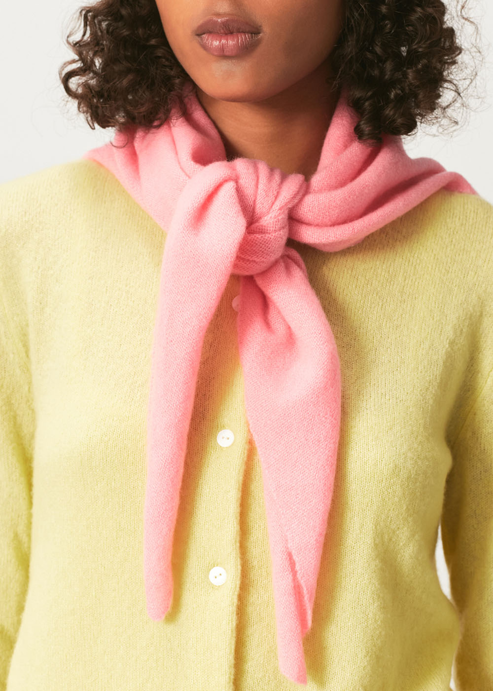 Aman Triangle Scarf - One Size / Malibu Pink