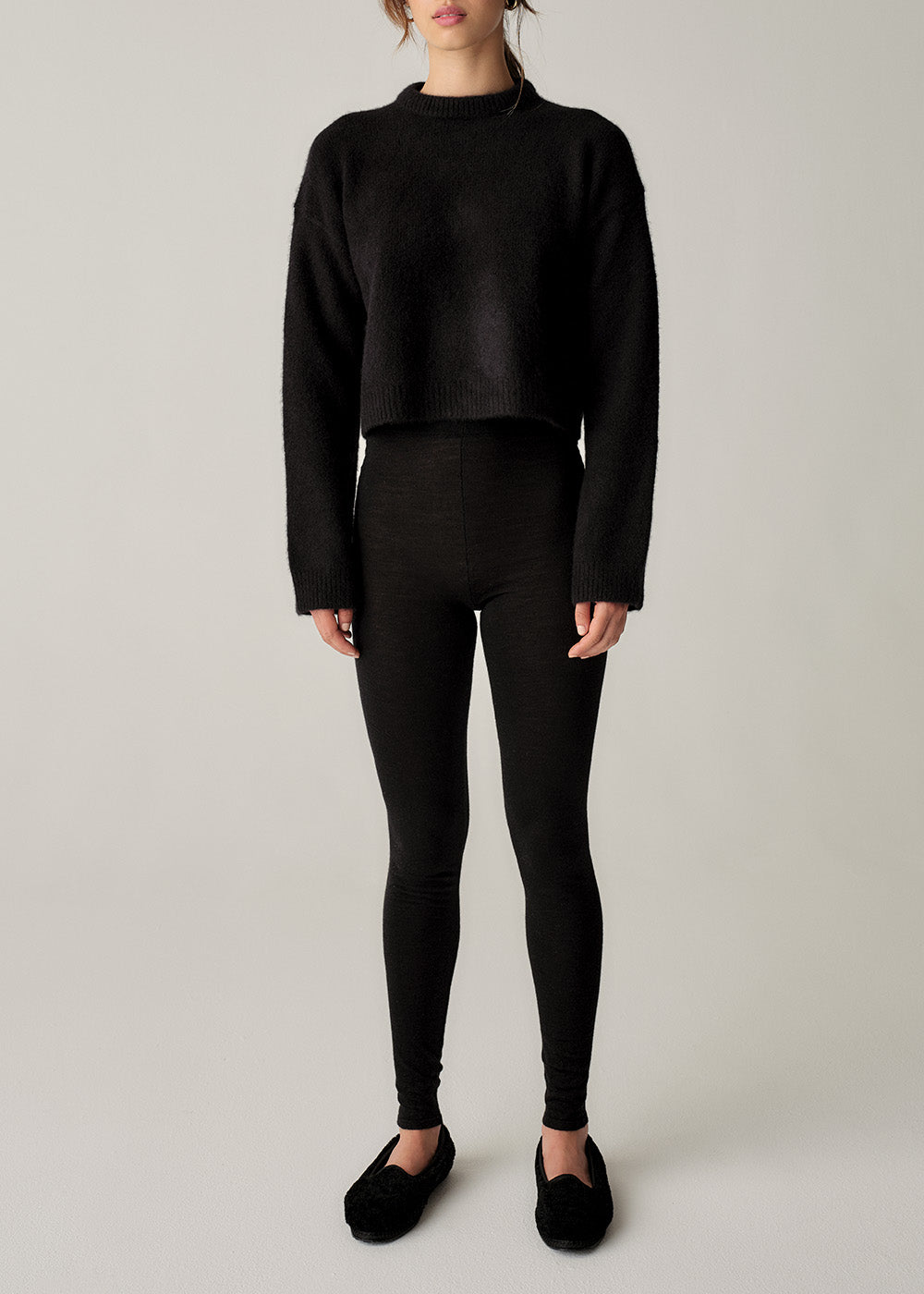 Tonya Cashmere Leggings - Medium / Black