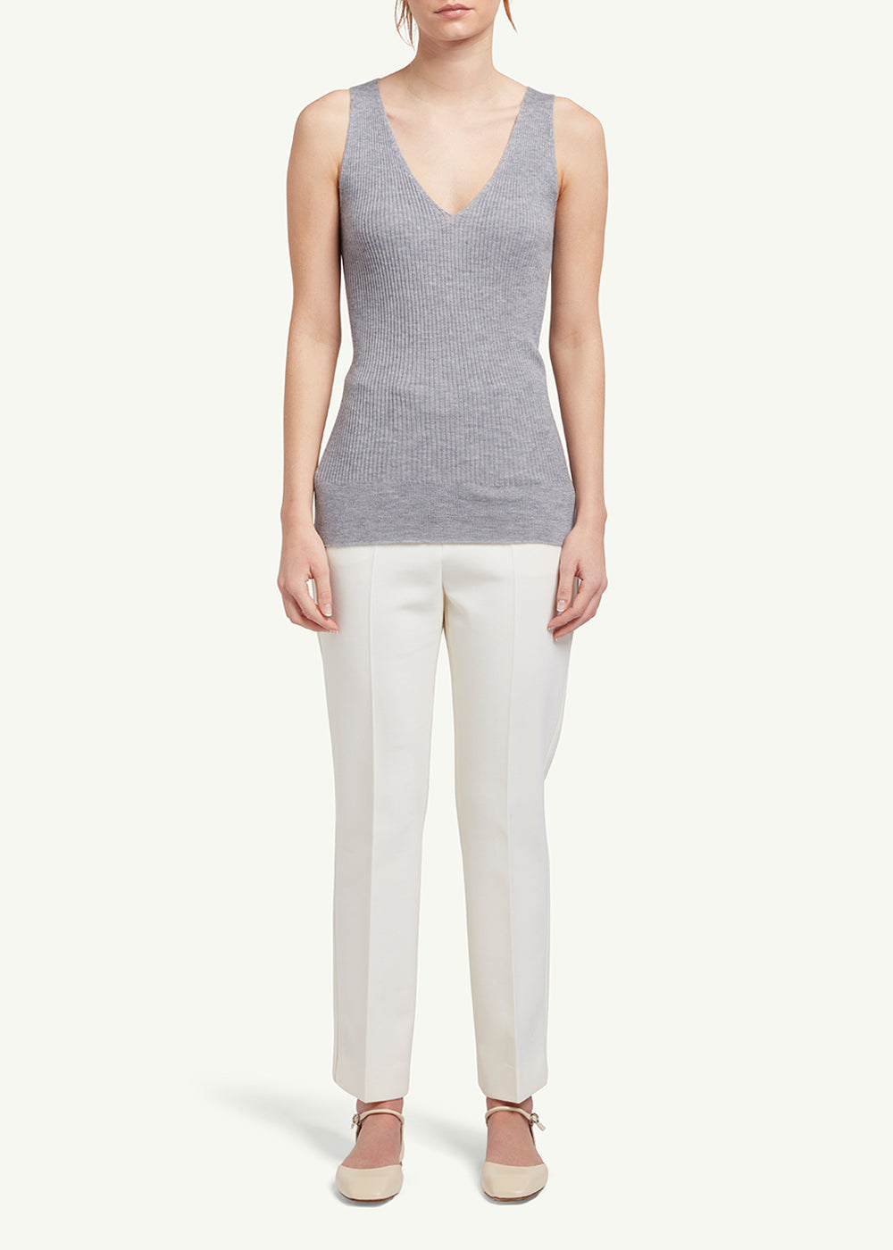 Tibi Cashmere Tank Top - Large / Grey