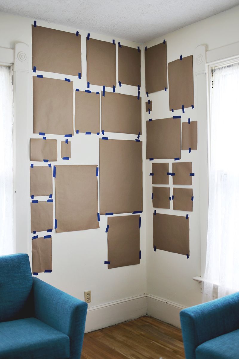Plan a Corner Gallery Wall with Paper Templates