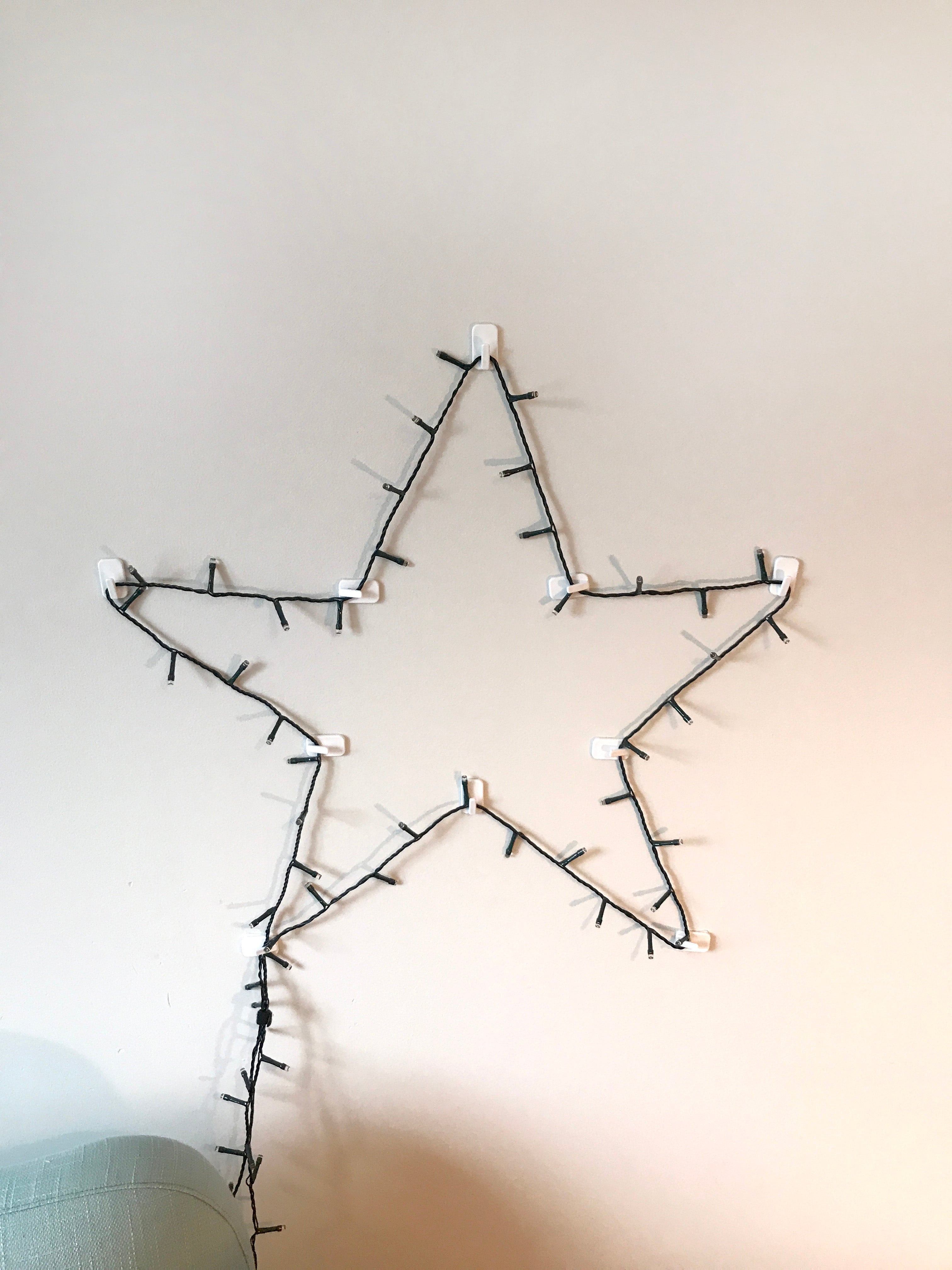 DIY Star Decoration with Christmas Lights