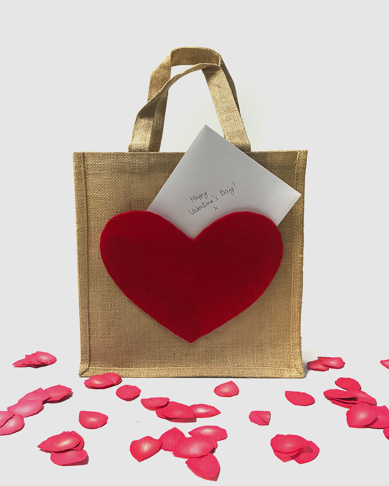 Valentine's Day Gift Bag Idea with a Secret Pocket