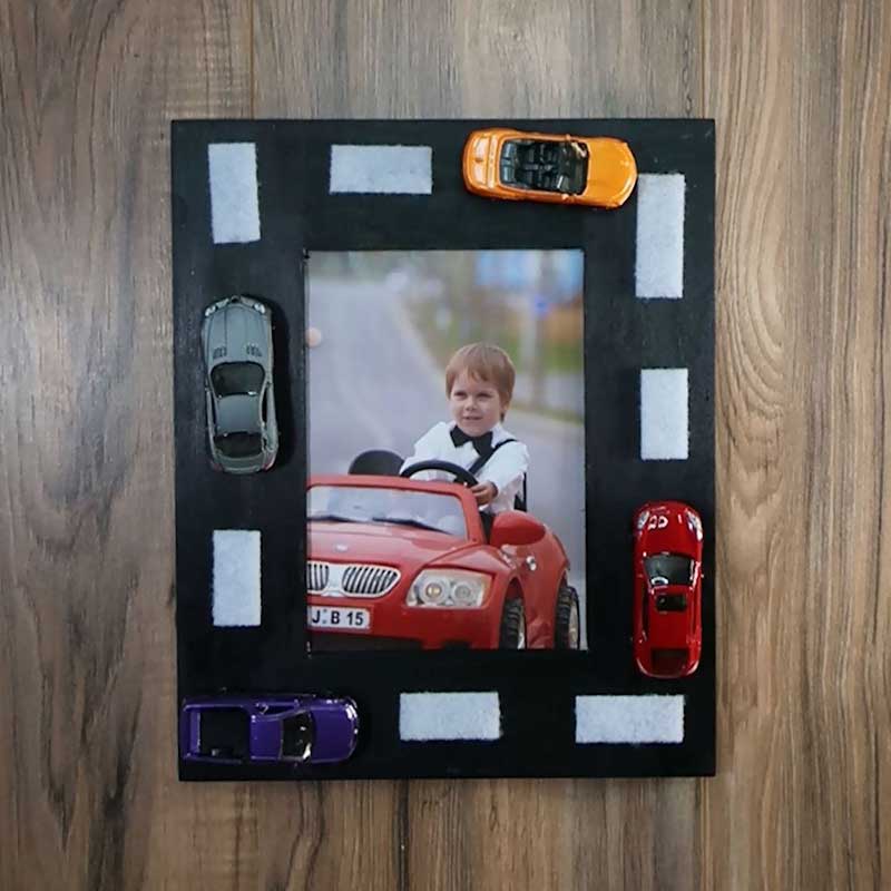 Upcycled Old Toy Cars Photo Frame