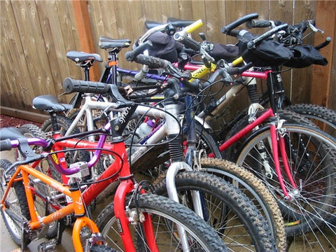 stack of bikes