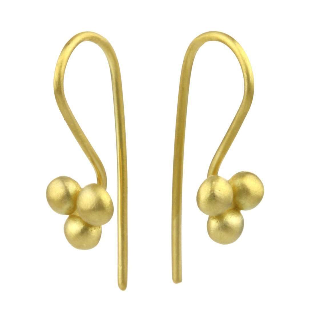 9kt Gold Triple Sulis Bead Earrings 9kt Gold Triple Sulis Bead Earrings-Prism Design-JewelStreet US