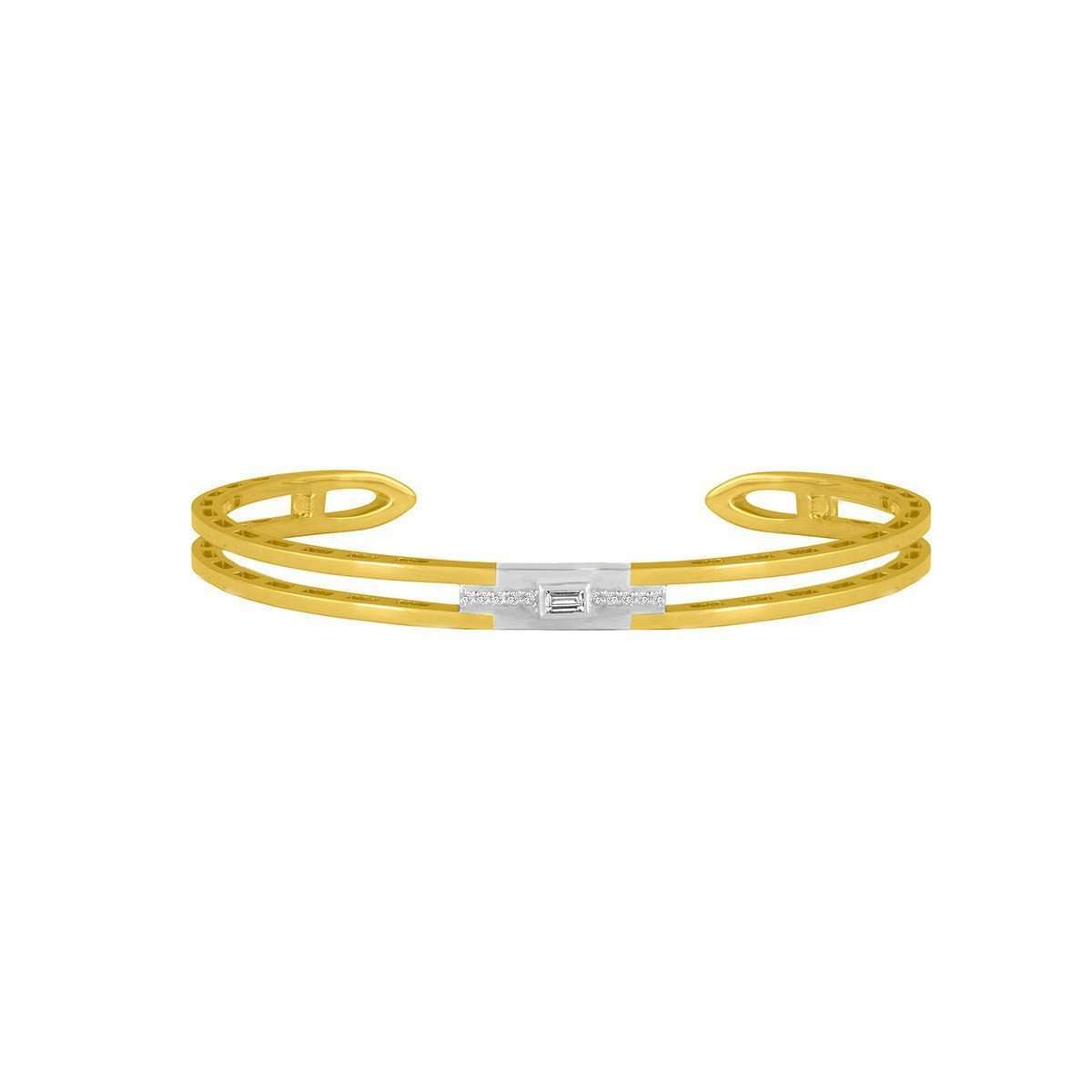 18kt Gold Edge Cuff Gold Edge Cuff-Amy Glaswand-JewelStreet US