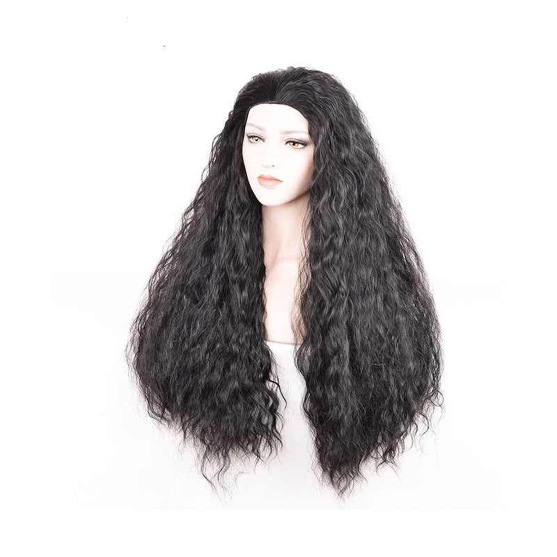 long brown curly wig halloween