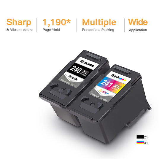 ZIPRINT Remanufactured Ink Cartridge Replacement for Canon 240XL 240 PG-240XL Black use with Pixma MG3620 TS5120 MG2120 MG3520 MX452 MX512 MX532 MX472 MG3120 MG3122 MG4120 High Yield 2 Black 