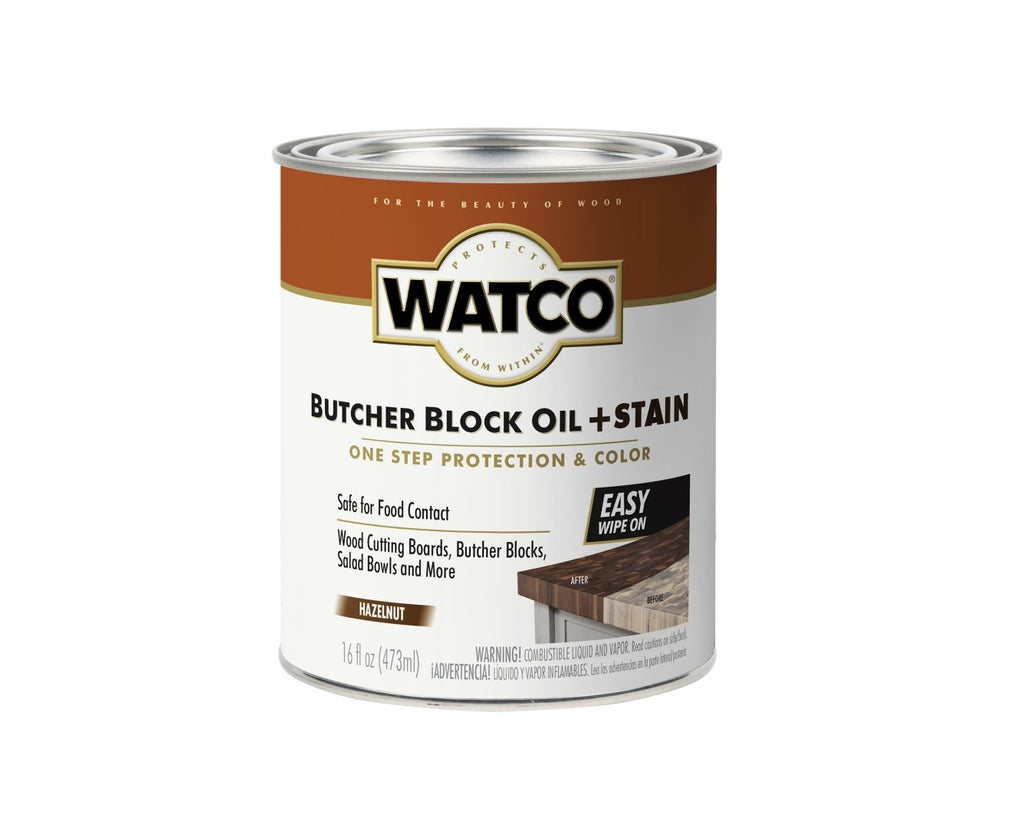 Watco 359024 Butcher Block Oil And Stain Hazelnut 16 Oz — Life And Home 