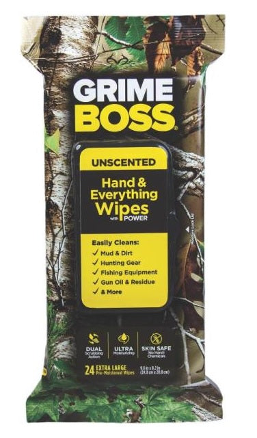 Grime Boss Fishing Wipes 24 Count 3 Pack