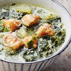 Maille spinach and salmon soup recipe