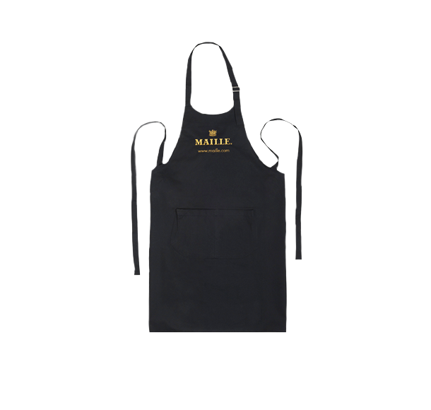 black chef apron