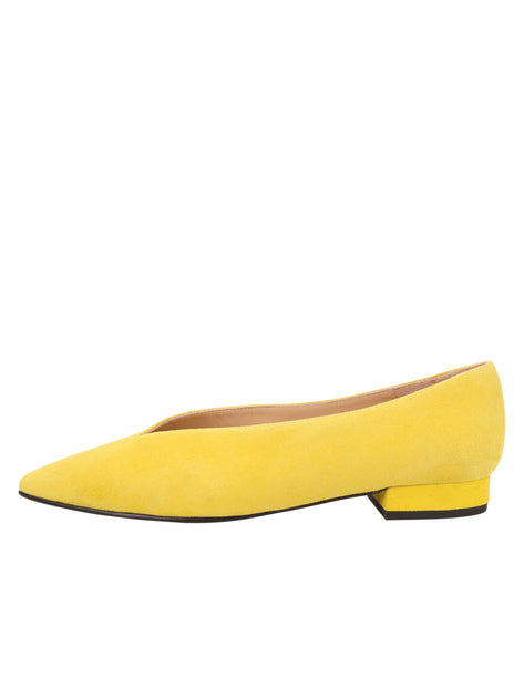 yellow suede flats