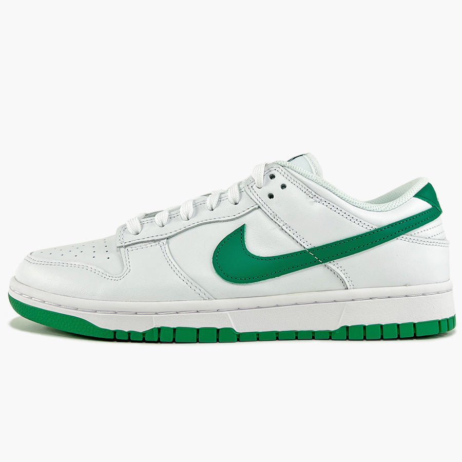 nike dunk low white green orange