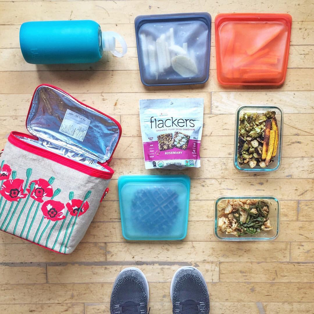 stasher bags packed by @dailydancerdiet