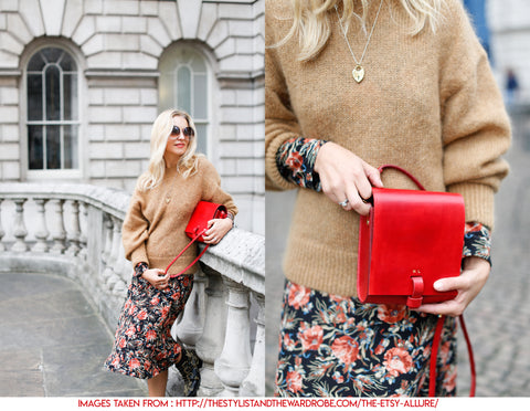 tori lo designs, stylist, blogger, leather bag, red bag, the stylist and the wardrobe, etsy, etsy uk